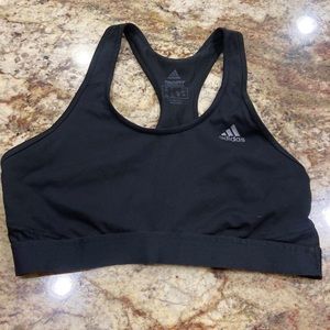 Adidas black techfit compression sports bra